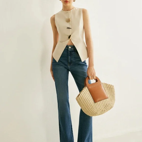 NWT MODERN MONEY by COMMENSE statement vest top XL - Picture 2 of 11